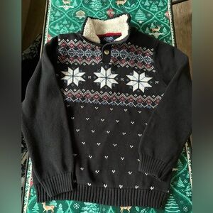 CHAPS Boys Faire Isle Button Pullover Holiday Sweater 14/16